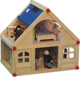 Dolls House With Furniture and Doll Family