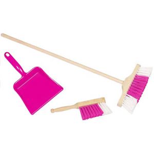 Dustpan and brush set - Pink