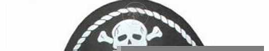 Foam Pirate Hat with Skull Cross Bones