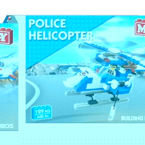 Police Helicopter Building Brick Set