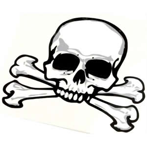 Skull and crossbones Temporary Tattoo