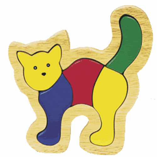 Wooden Cat Jigsaw Puzzle