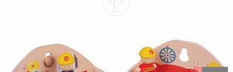 Wooden Fire Station Play Set