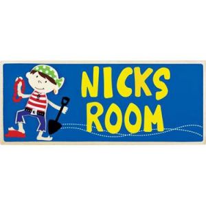 Wooden Pirate Door Plaque