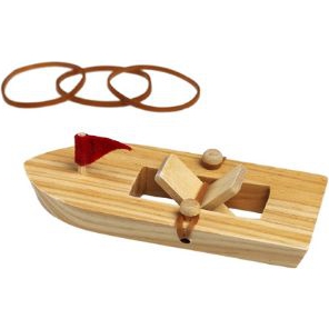 Wooden Rubber Band Powered Boat