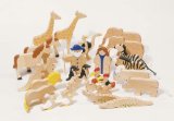 Wooden Noahs Ark Figure Set