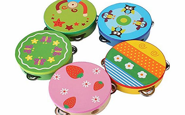 TOYS AND GAMES Generic Colorful Cartoon Handbell Tambourine Clap Drum Kids Toy Send One In Random