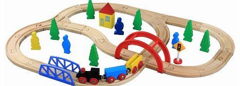 Toys For Play Wooden Train Set (40 Pieces)
