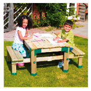 Deluxe Picnic Table Wooden Sandpit