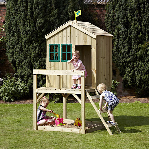 Forest Lodge Wooden Playhouse without Slide