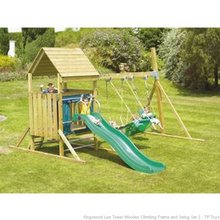 tp Kingswood Low Tower Wooden Climbing Frame and Swing Set 2 - TP Toys