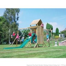 tp Kingswood Top Deck Wooden Climbing Frame and Swing Set 2 - TP Toys