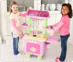 TP Pink Sizzlin Kitchen with Accessories
