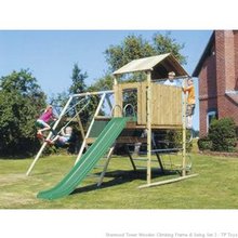 tp Sherwood Tower Wooden Climbing Frame and Swing Set 3 - TP Toys