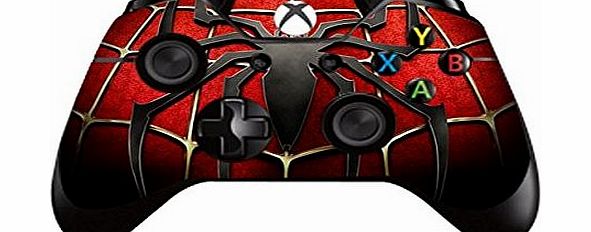 TQS Leather Texture Surface Designer Skin for Xbox One Remote Controller - Spider Man