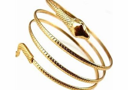 TR Jewellery Gold Snake Spiral Upper Arm Cuff Armlet Armband Bangle Bracelet