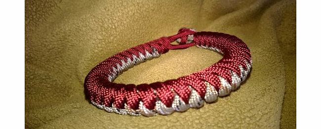 Tradewinds 7`` Paratrooper/Freefall Paracord 550 Snake Stitch Survival Bracelet/Wristband. Handmade in Norfolk U.K.