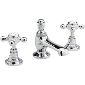 Traditional Chrome 3 tap hole basin mixer