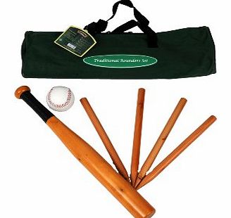 Traditional Garden Games Rounders Set In Canvas Carry Bag