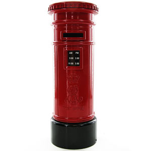 Traditional Red Post Metal Money Box