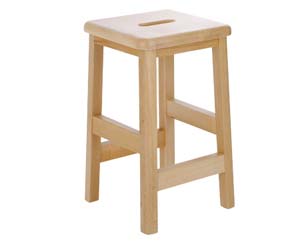 wooden lab stool