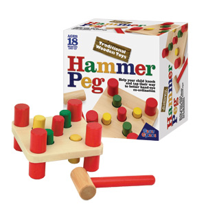 traditional Wooden Toys Hammer Peg