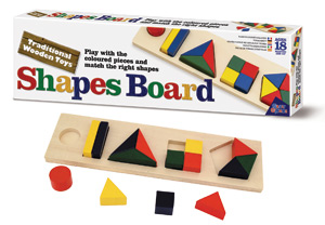 Traditional Wooden Toys Shapes Board