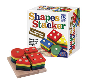 traditional Wooden Toys Shapes Stacker
