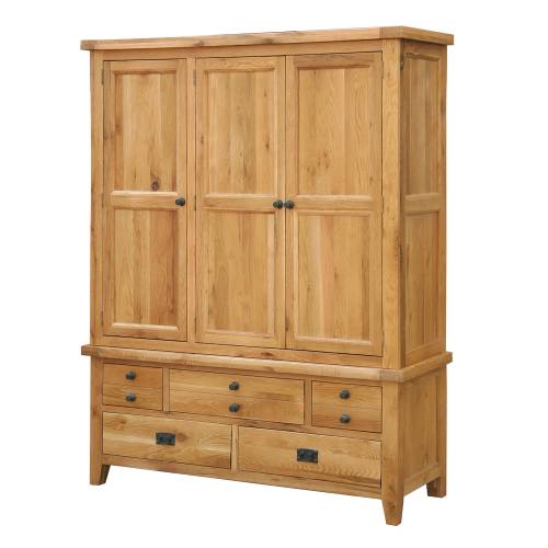 Trafalgar Oak Furniture Trafalgar Oak Triple Wardrobe
