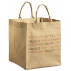 Traidcraft Jute Recycled Bag (brown text)