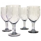Traidcraft Recycled Flower Wine Glasses - Set of 4