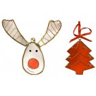 Traidcraft Rudolph and Tree Christmas Tree Decorations
