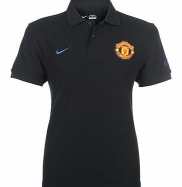 Nike 2011-12 Man Utd Nike Polo Shirt (Black)