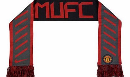 Nike 2011-12 Man Utd Nike Scarf (Red/Black)