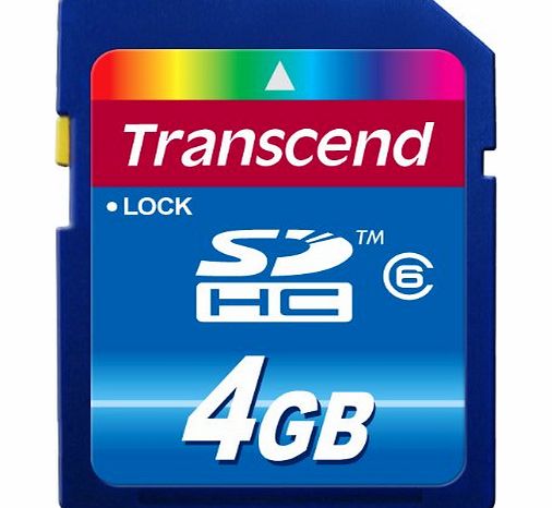 Transcend - Flash memory card - 4 GB - Class 6 - SDHC