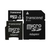 Transcend 1GB Micro SD Memory Card With 2 Adapters