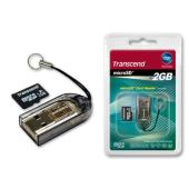 transcend 2GB Micro SD Card With USB Card Reader