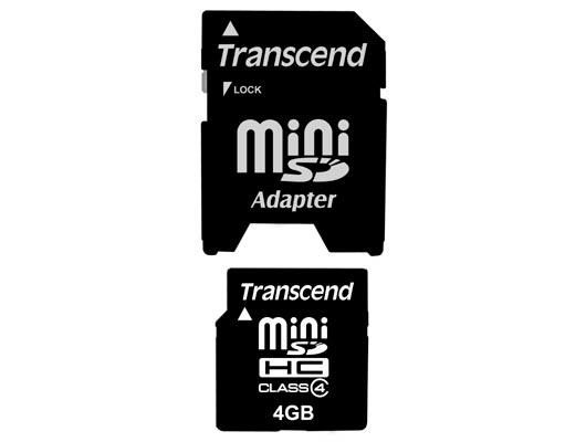 transcend 4GB MINI SD High Capacity Card Class 4