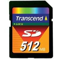 Transcend 512MB Secure Digital Card, Standard