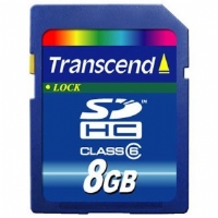 TRANSCEND 8GB SDHC CLASS 6 FLASH CARD