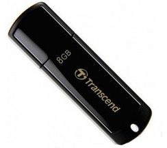 Transcend JetFlash 350 Black USB Flash Drive - 8GB