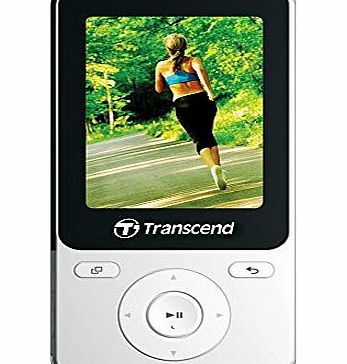 Transcend TS8GMP710W MP3 Player with Fitness Tracker/G-Sensor Pedometer (Radio, Dictaphone, 8GB Internal Memory, 90dB) Including Microphone and In-Ear Sports Headphones White