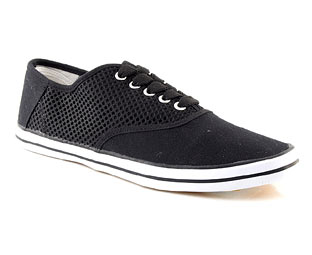 Transit Canvas Pump With Netting Trim