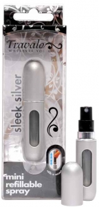 Travalo REFILLABLE PERFUME ATOMIZER - SLEEK SILVER
