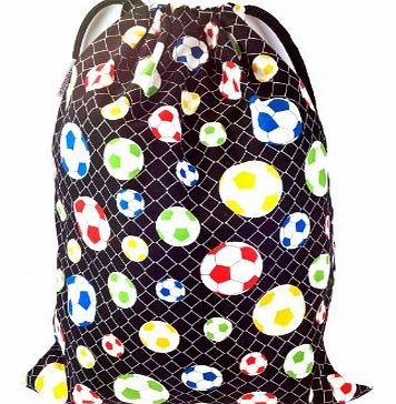 Travelstock Ltd Kids Cotton Drawstring Gym/Swim/Shoe Bag - Footballs