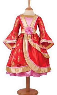 Girls Quality Stunning Red & Gold Oriental Princess Chinese Japanese Dress Costume 6 - 8 Years
