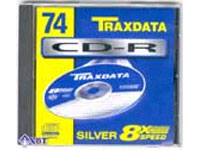 Traxdata Blank CDRW Media 74min 650Mb Violet Silver 10pk