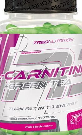 Trec Nutrition - L-Carnitine   Green Tea - 180 Capsules / 45 Portions - Turn Fat In To Energy - Best amp; Strong Ever - For A Lean Body!