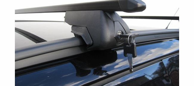 TREK SW Zafira 2007 on Roof Rack Bars for Roof Rails Closed Solid Flush 3x2 Holes Locks x2 830409