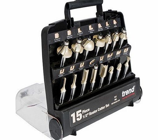 Trend 15 Piece Starter Router Bit Set 1/2 in TRESS15X12TC